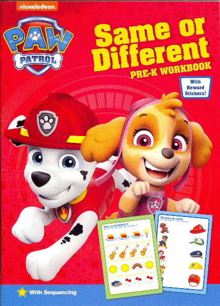 Same or Different Pre-K Workbook (Paw Patrol)
