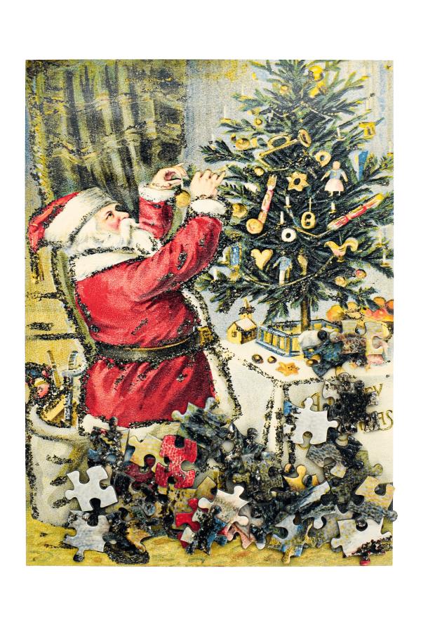 Santa Trims the Tree 1,00