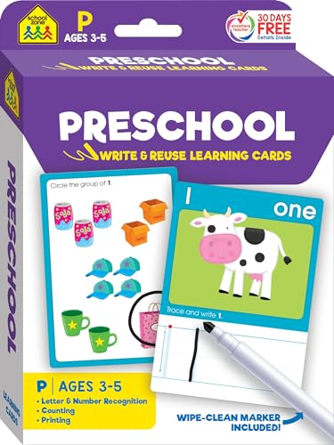 Preschool Write & Reuse Learning Cards