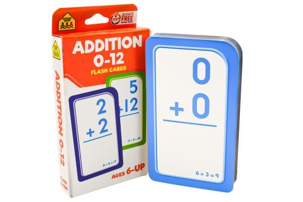 Addition 0-12 Flash Cards