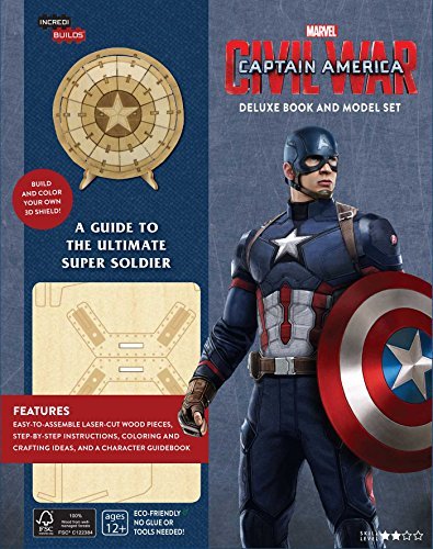 Civil War, Captain America Deluxe Book and Model Set (IncrediBuilds)