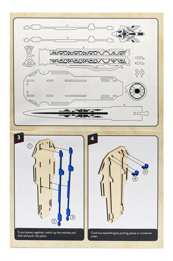 Hidden Blade 3D Wood Model (Assassin's Creed Incredi Builds)