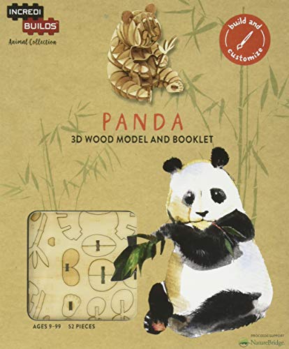 Panda 3D Wood Model and Booklet (IncrediBuilds, Animal Collection)