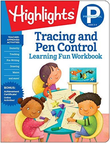 Tracing and Pen Control Highlights Learning Fun Workbooks (Preschool)