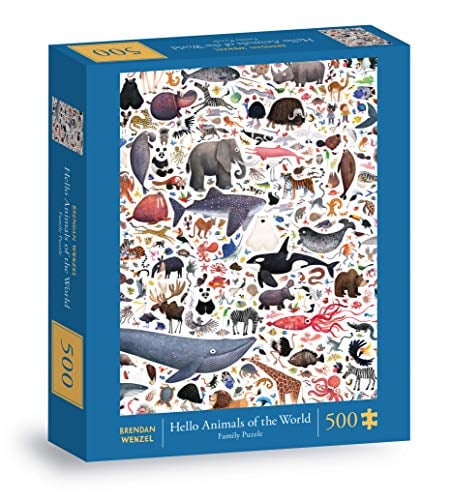 Hello Animals of the World 500 Piece Family Puzzle