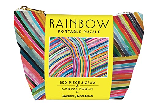 Rainbow Portable Puzzle 500-Piece Jigsaw & Canvas Pouch