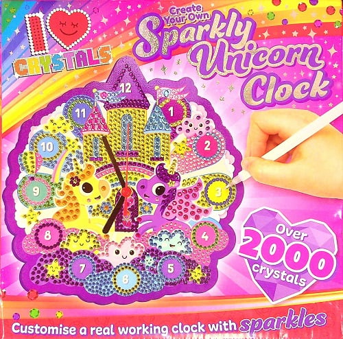 Create Your Own Sparkly Unicorn Clock (I Love Crystals)