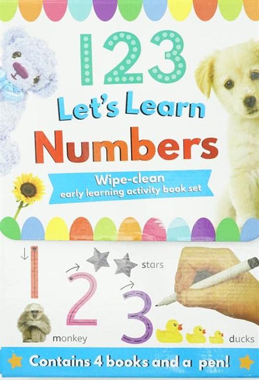 123 Let's Learn Numbers: Wipe-Clean Early Learning Activity Book Set
