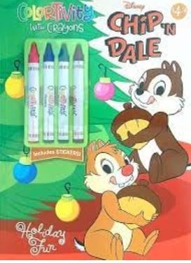 Holiday Fun Colortivity with Crayons Activity Book (Disney Chip 'N Dale)