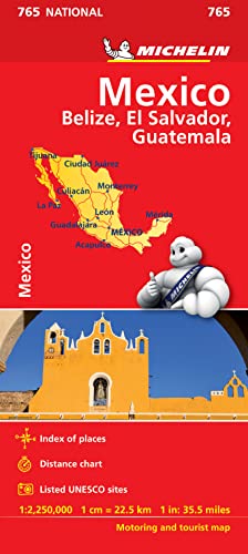 Mexico, Belize, El Salvador, Guatamala Motoring and Tourist Map