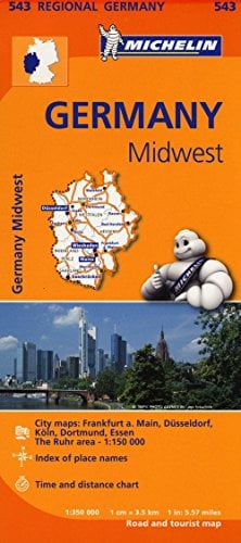 Germany Midwest Road and Tourist Map (543 Regional Germany)