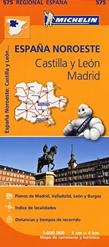 Espana Noroeste Castilla y León, Madrid Mapa de Carreteras y Turistico (575 Regional Espana)