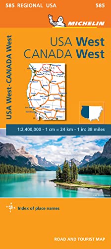 USA West, Canada West Road and Tourist Map (585 Regional USA)