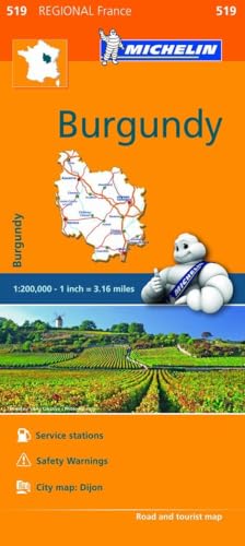 Burgandy Road and Tourist Map (519 Regional France)