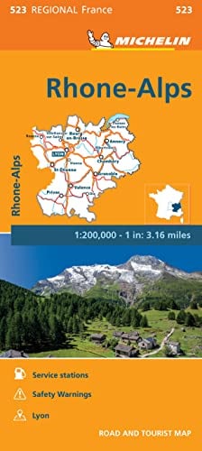 Rhone-Alps Road and Tourist Map (523 Regional France)