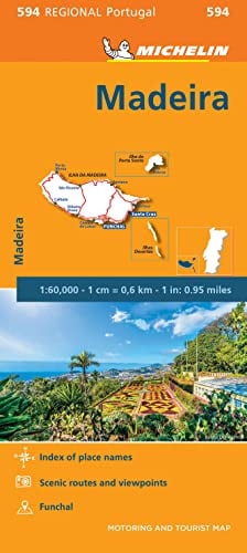 Michelin Madeira Motoring and Tourist Map (594 Regional Portugal)