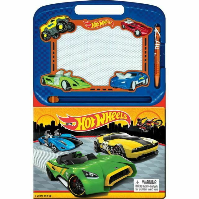 Hot Wheels Storybook and Magnetic Drawing Kit