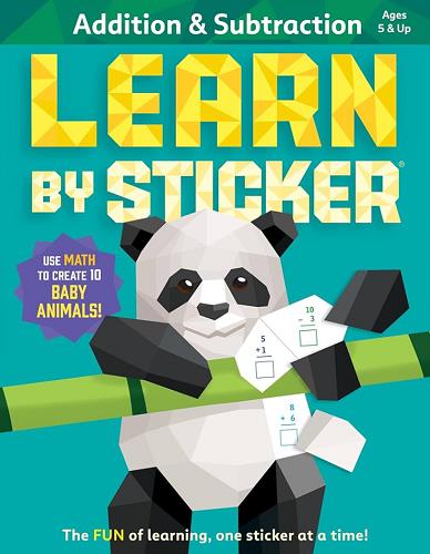 Learn by Sticker: 2 Book Set (Addition & Subtraction/Beginning Phonics)