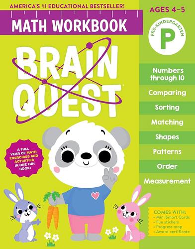 Brain Quest Math Workbooks: 2 Book Set (Pre-K/Kindergarten)